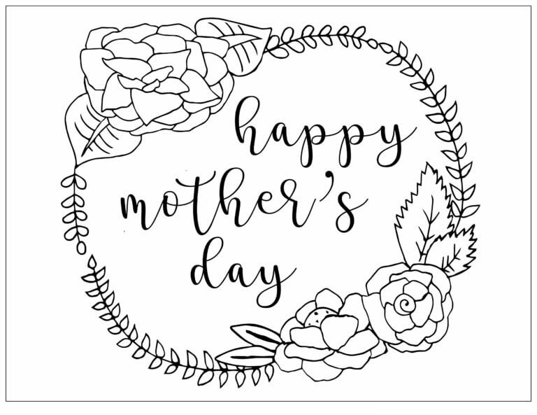 Special Holidays Dear Mothers coloring page