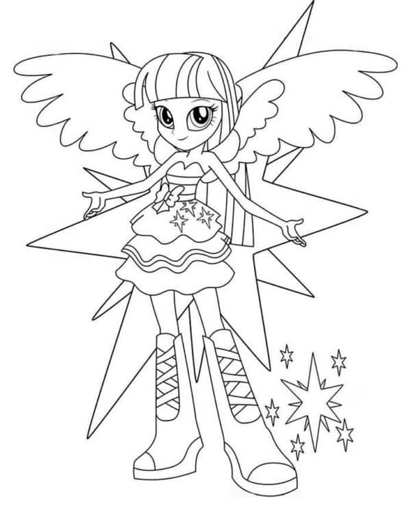 Star Sparkle Is A Good Student coloring page