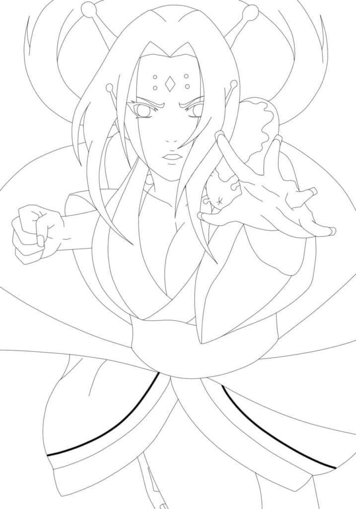 Strong Tsunade coloring page