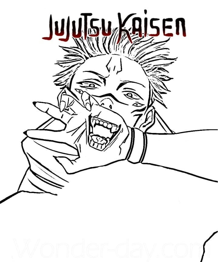 Sukuna in Anime Jujutsu Kaisen