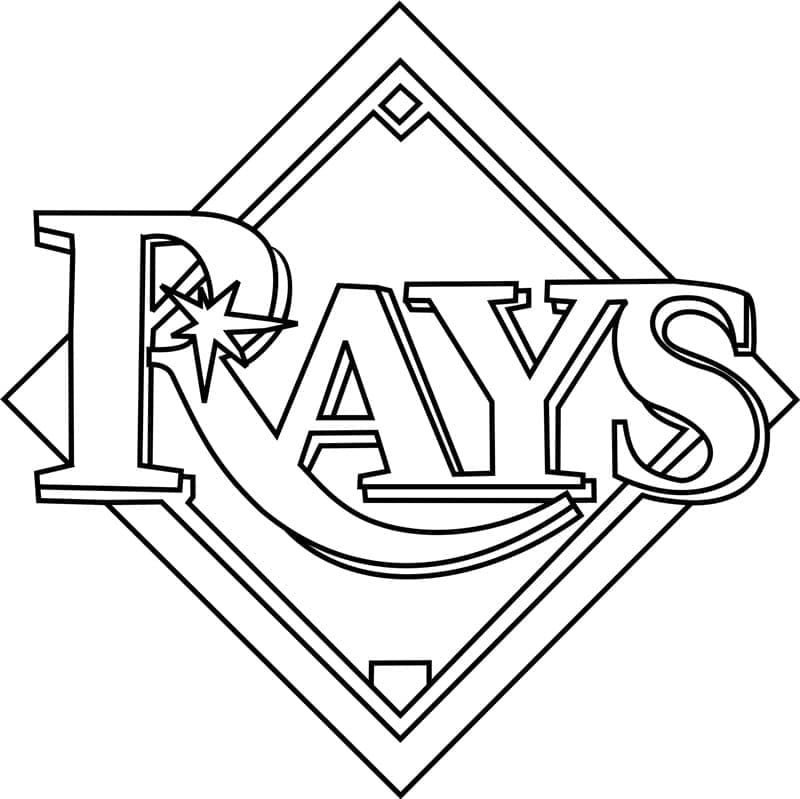 Tampa Bay Rays Logo coloring page - Download, Print or Color Online for Free