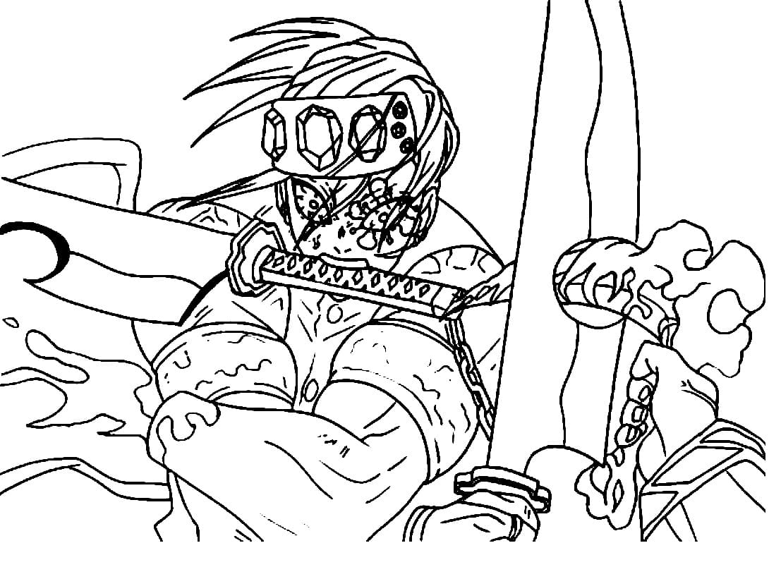 Tengen Uzui For Kids coloring page