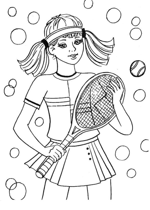 Tennis Free Printable coloring page