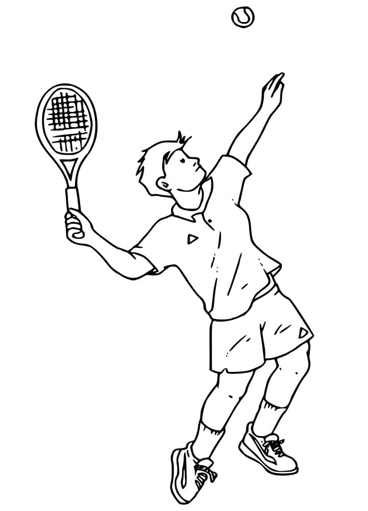 Tennis Player coloring page