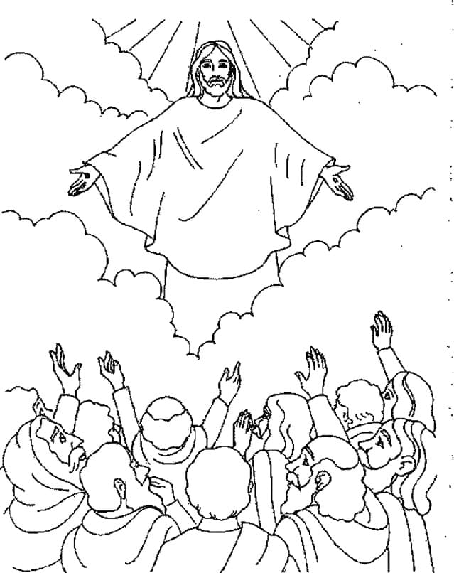 The Ascension of Jesus coloring page - Download, Print or Color Online ...