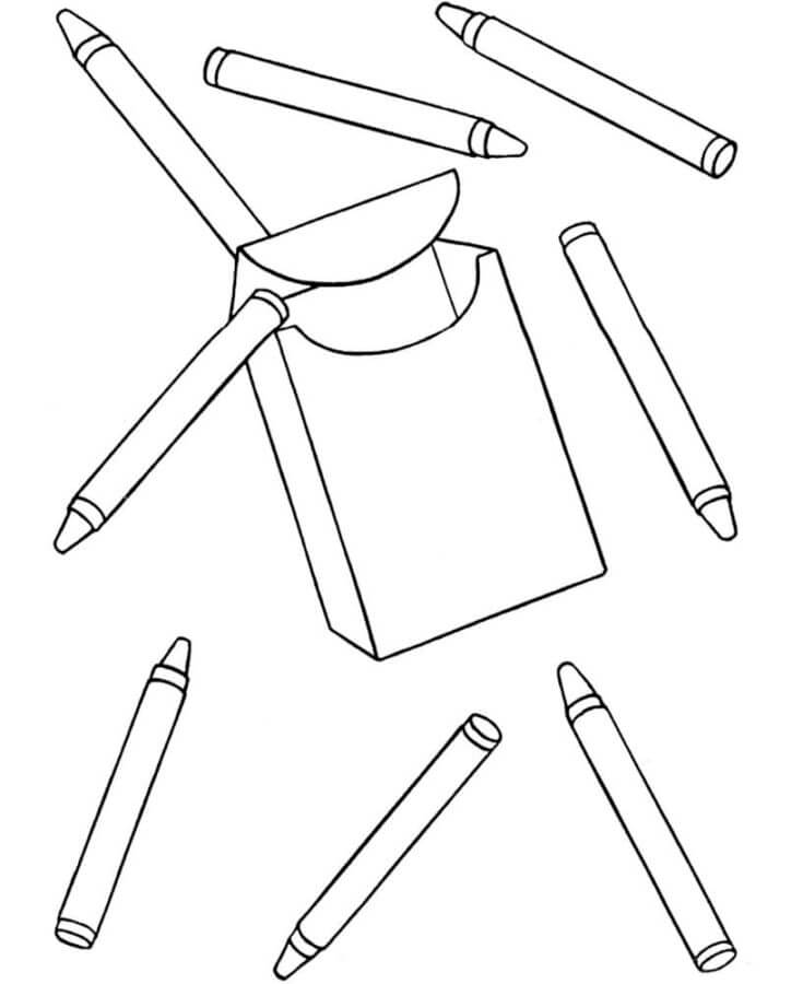 The Crayons Fell Out Of The Box coloring page