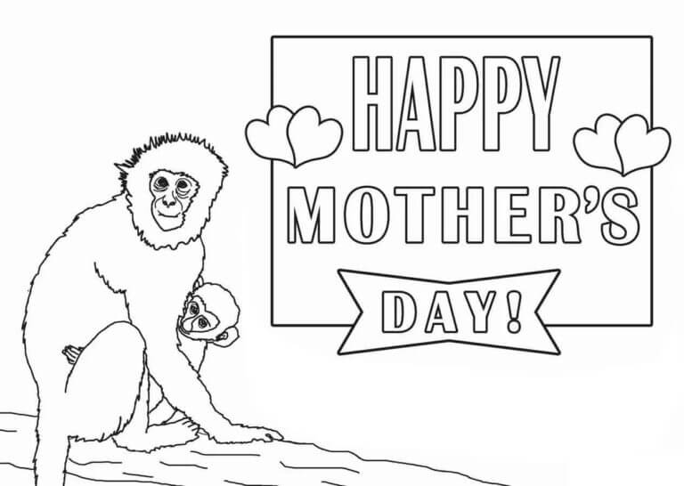 The Main Protection And Support Of The Baby Is the Mother coloring page