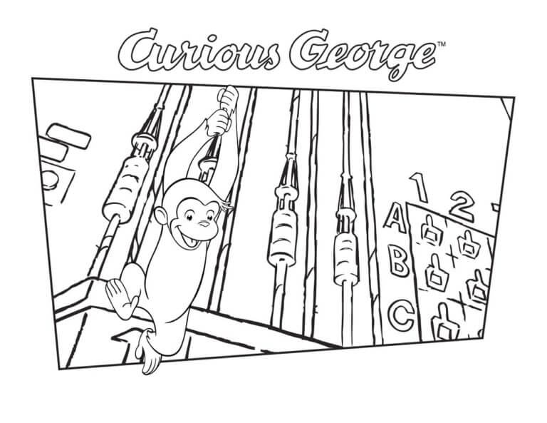 The Nimble and Agile Monkey Hurry To Find Adventure coloring page