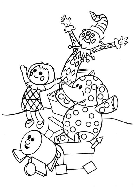 Toys from Rudolph coloring page