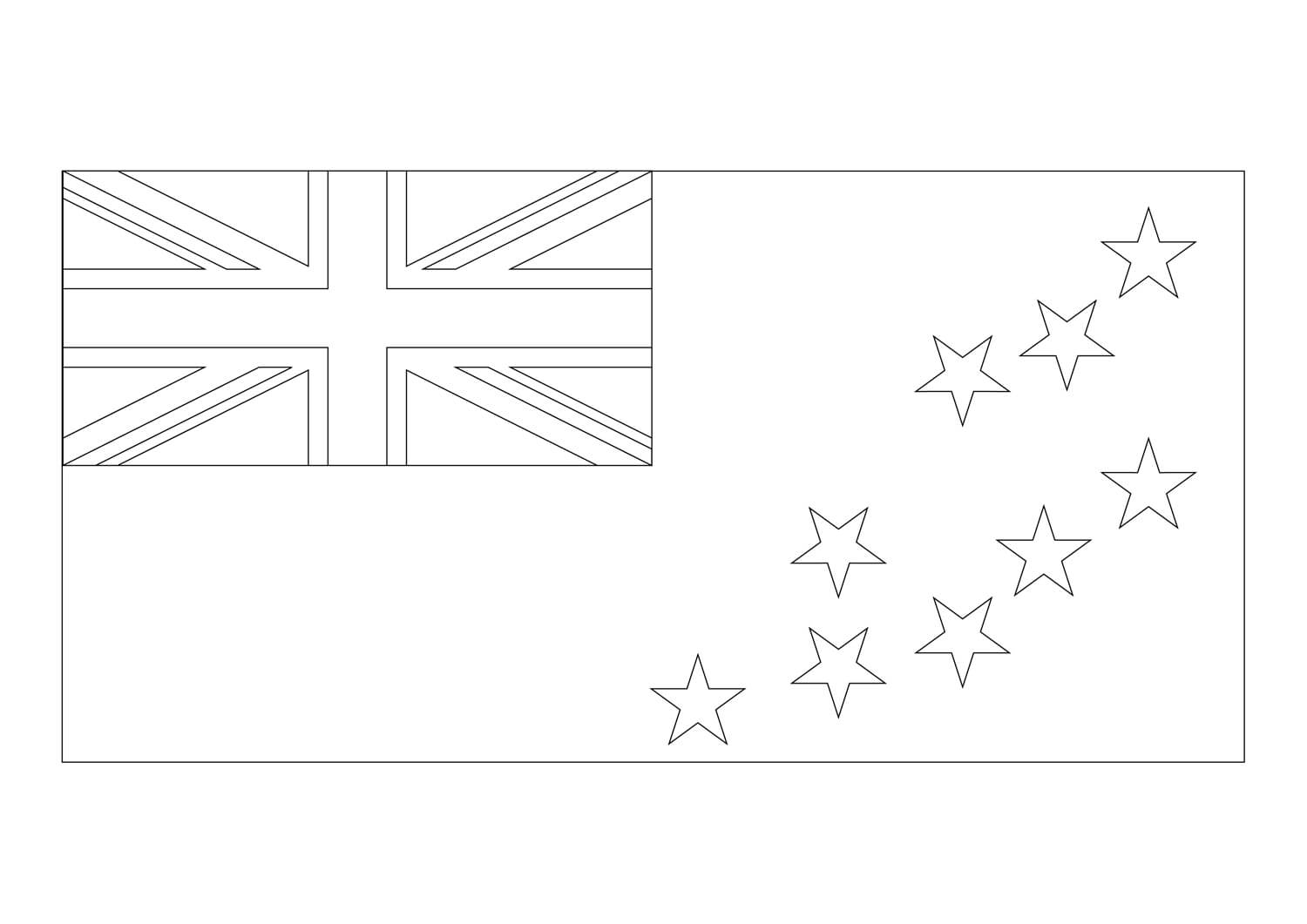 Tuvalu Flag coloring page