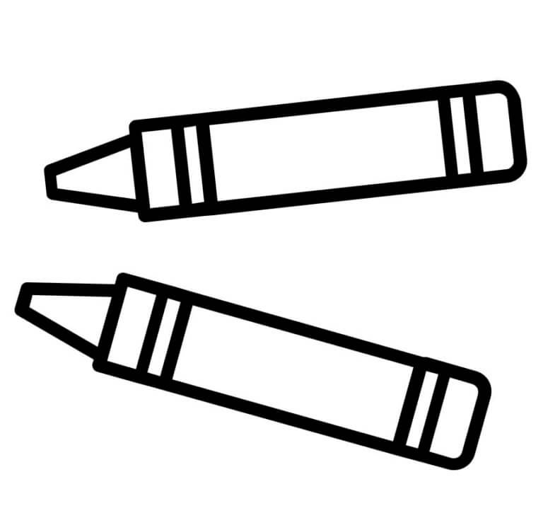 Two Crayons coloring page