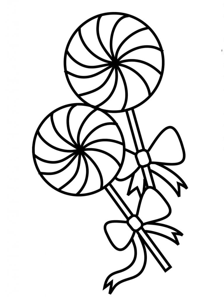 Two Lollipops coloring page