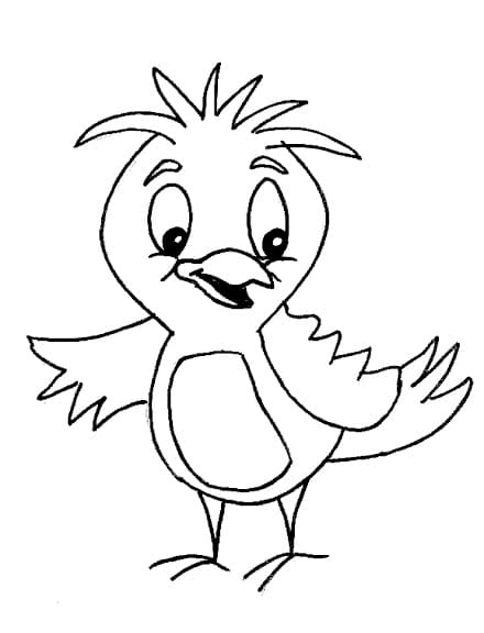 Ugly Bird coloring page