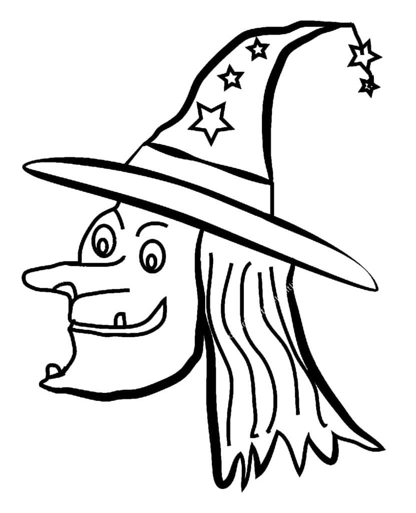 ugly cartoon witch face