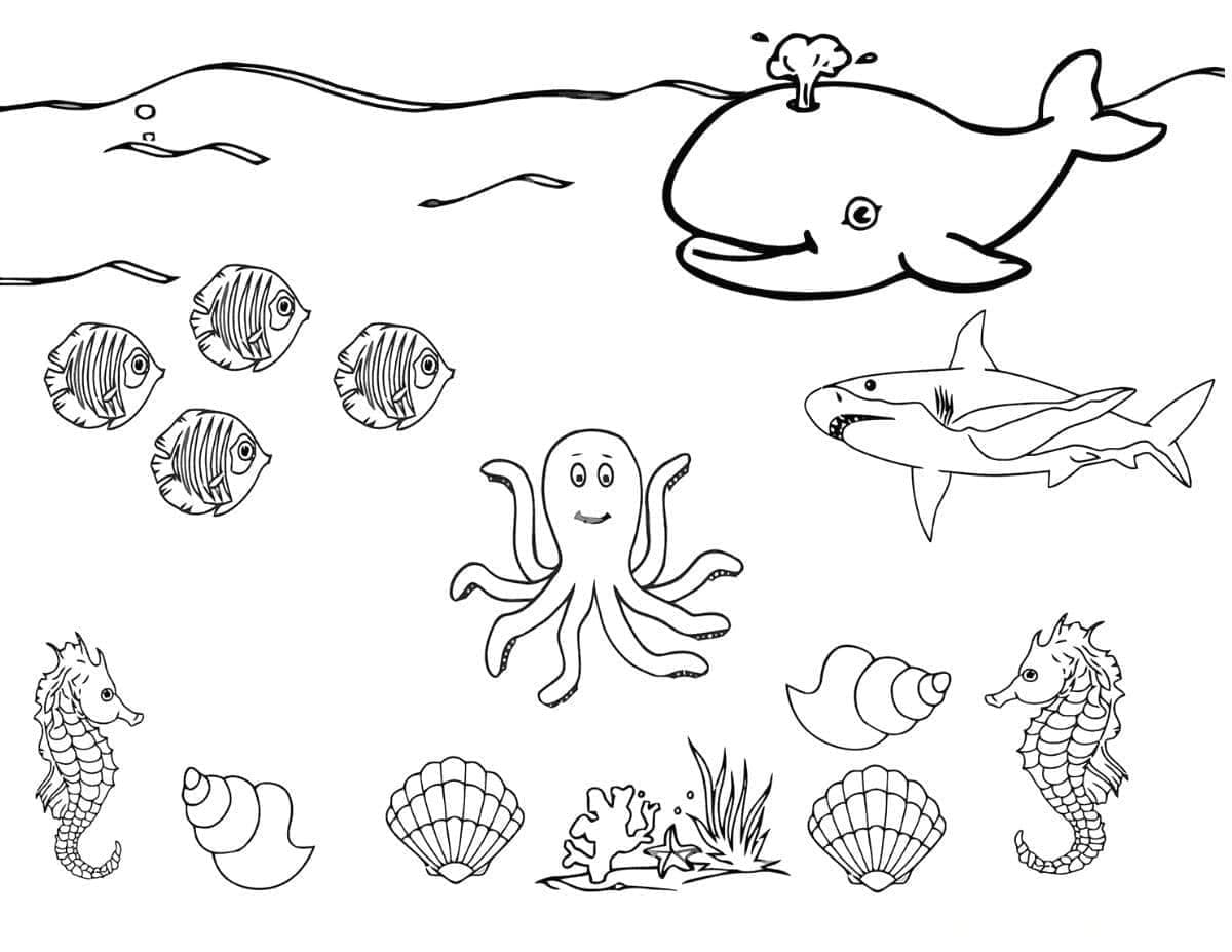 Under tthe Sea Free coloring page