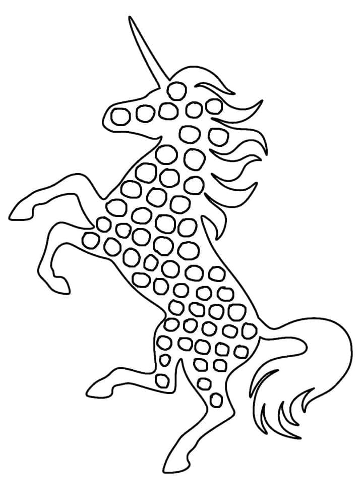 Unicorn Pop It coloring page