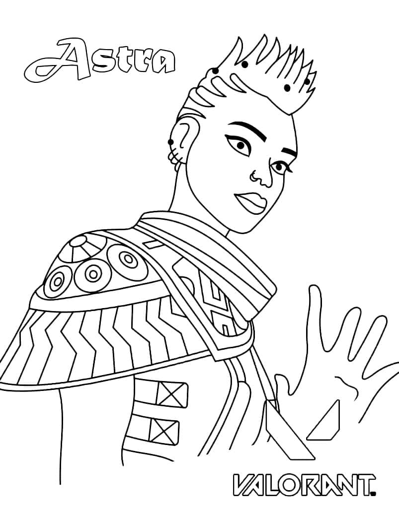 Valorant Astra coloring page