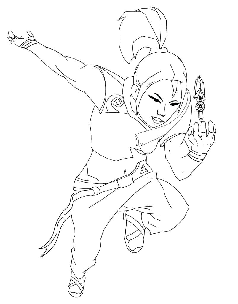 Valorant Jett coloring page