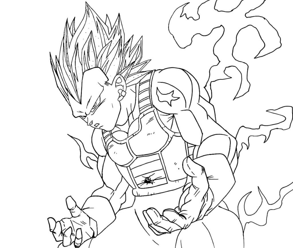 Vegeta's Power coloring page - Download, Print or Color Online for Free