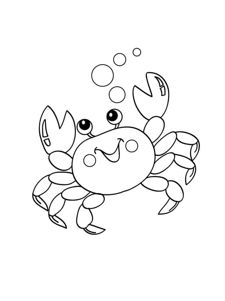 Very Cute Crab coloring page