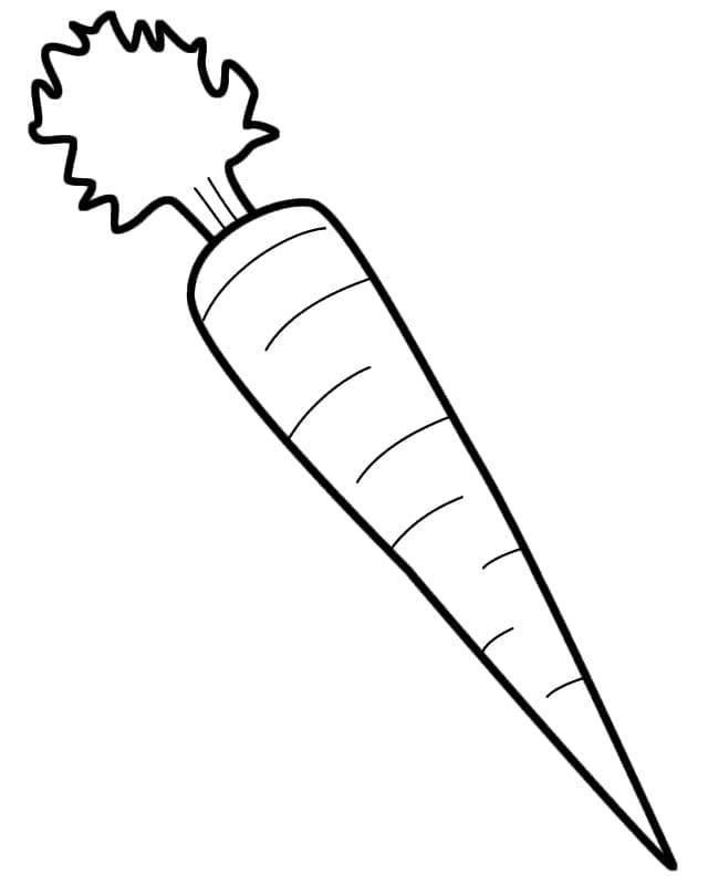 Very Easy Carrot coloring page