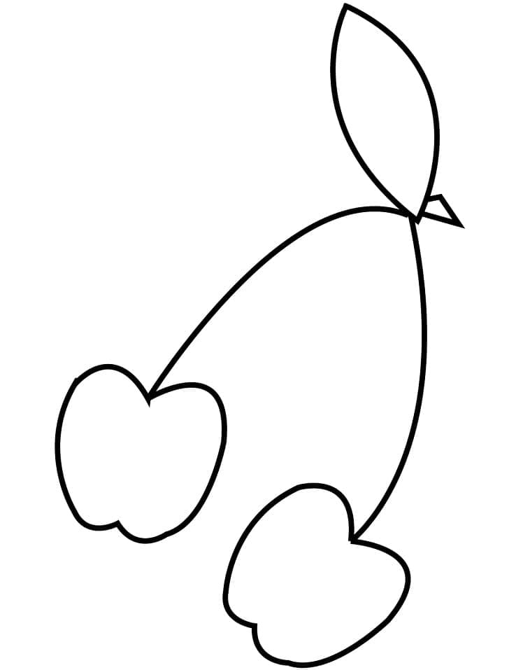 Very Easy Cherries coloring page