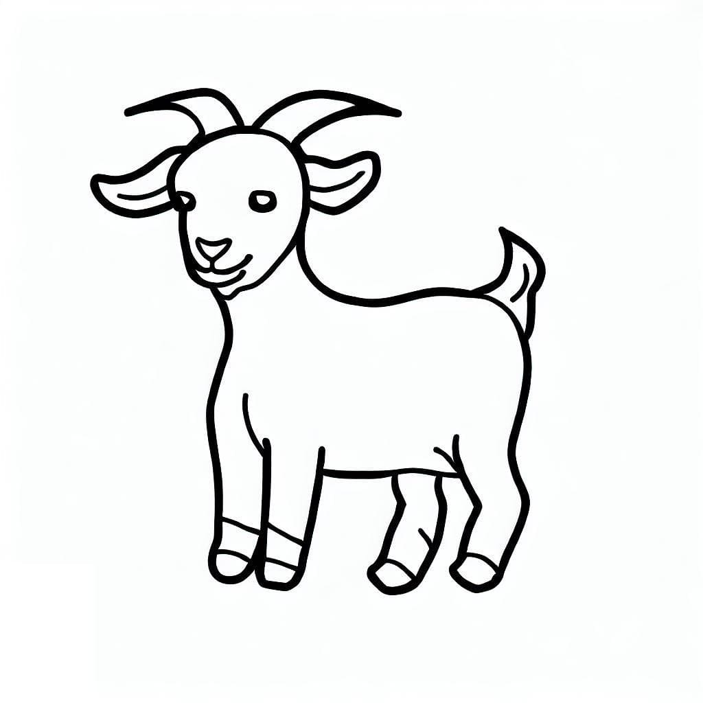 Simple Goat coloring page - Download, Print or Color Online for Free