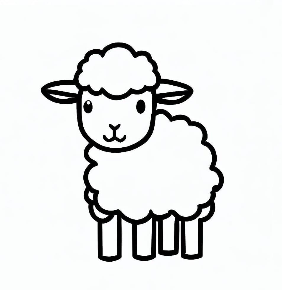 Very Easy Lamb coloring page