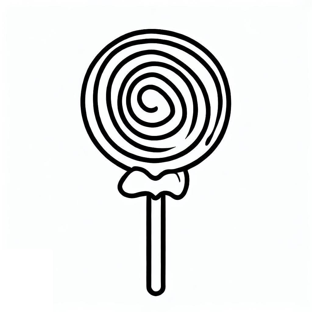 Very Easy Lollipop coloring page