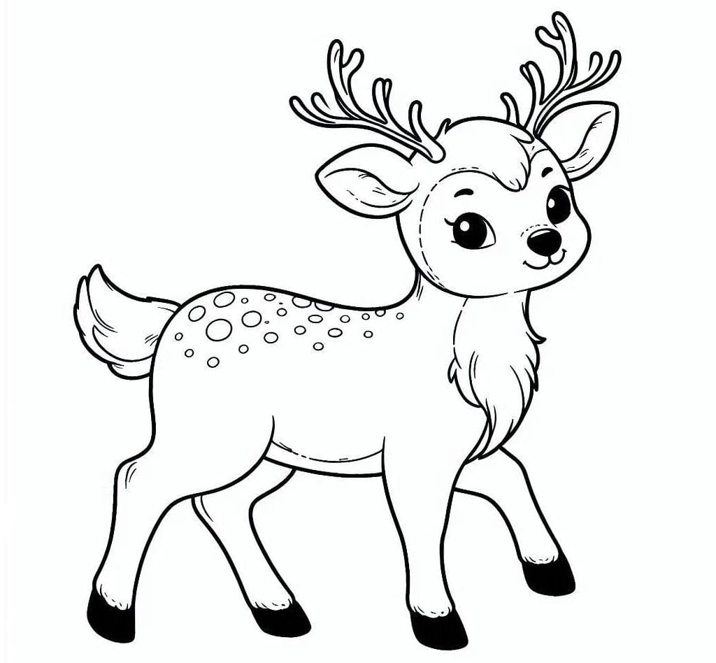 Very Lovely Reindeer coloring page