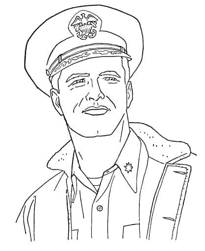 Veteran coloring page