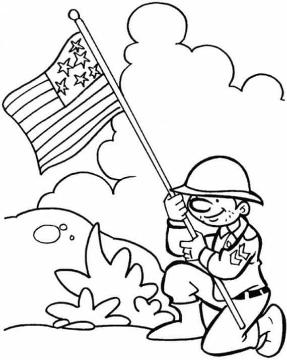 Veterans Day in the United States coloring page