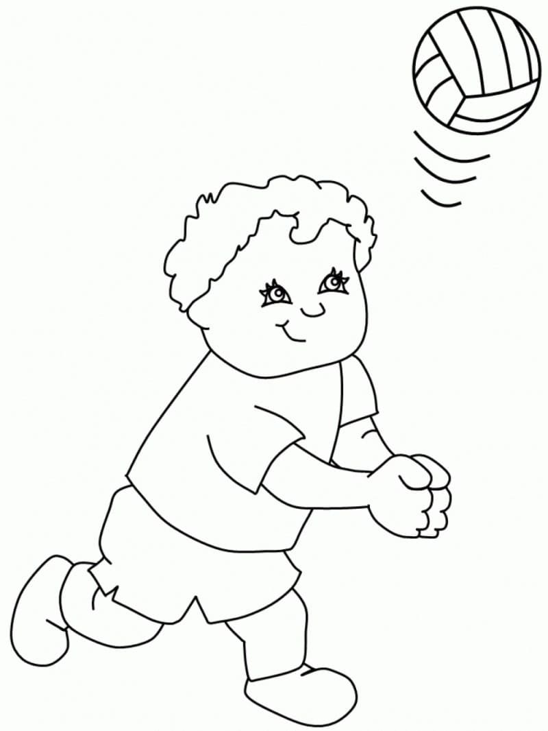 Volleyball Printable coloring page - Download, Print or Color Online ...