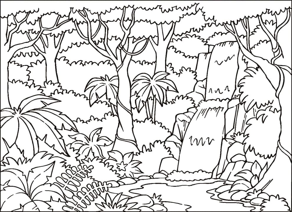 waterfalls coloring pages