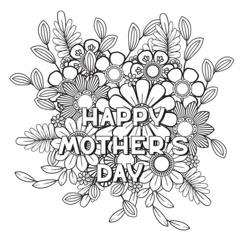 Wild Flowers For Mom coloring page Download, Print or Color Online
