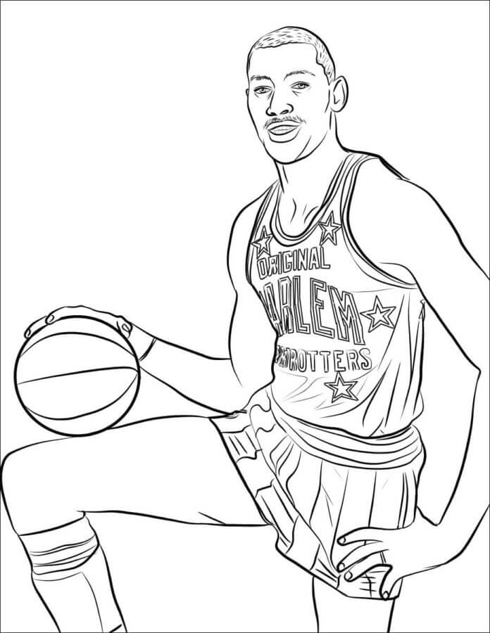 Wilt Chamberlain coloring page