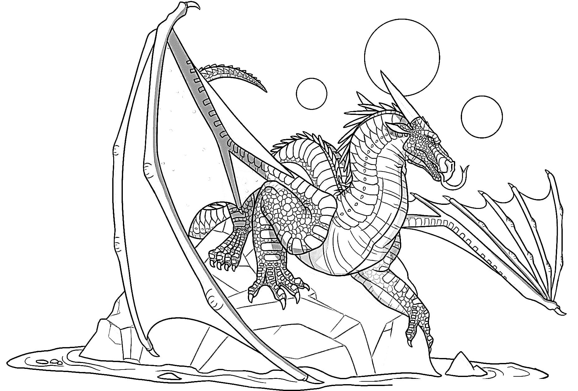 wings of fire nightwing coloring pages