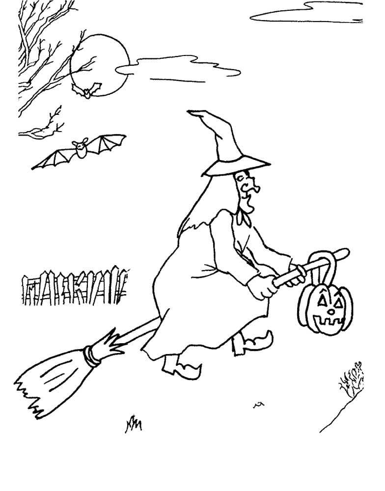 Witch on Halloween