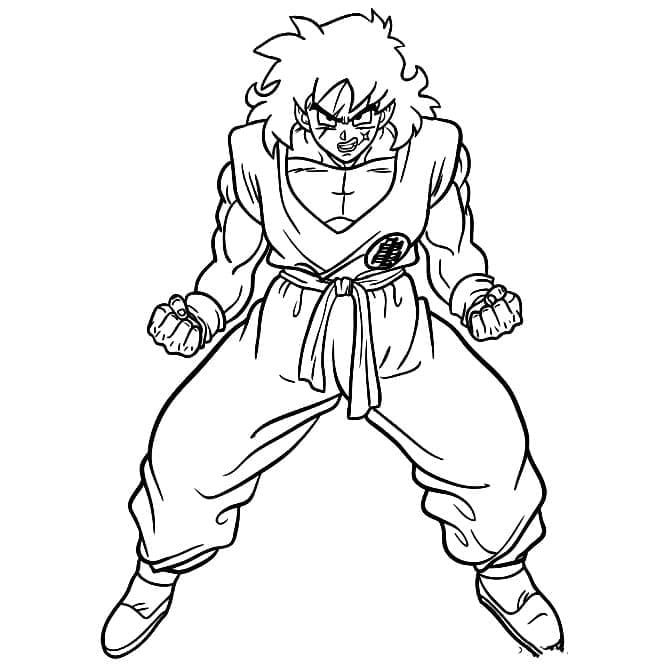 Yamcha from Dragon Ball Z coloring page