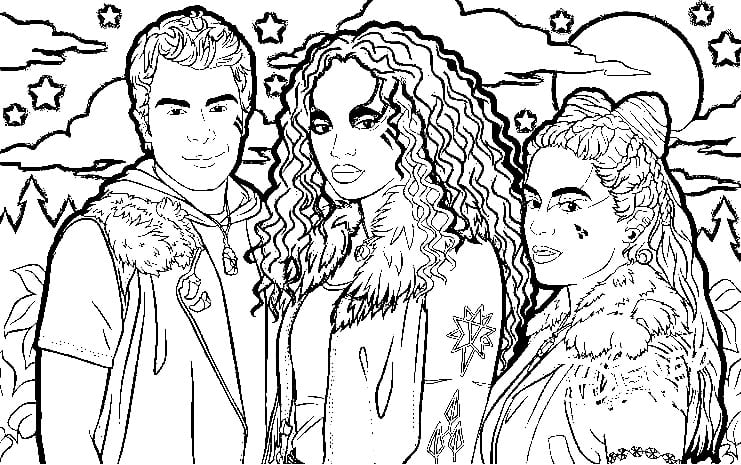 Zombies 3 Characters coloring page