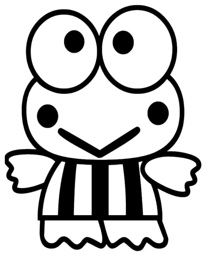 cartoon frog black and white