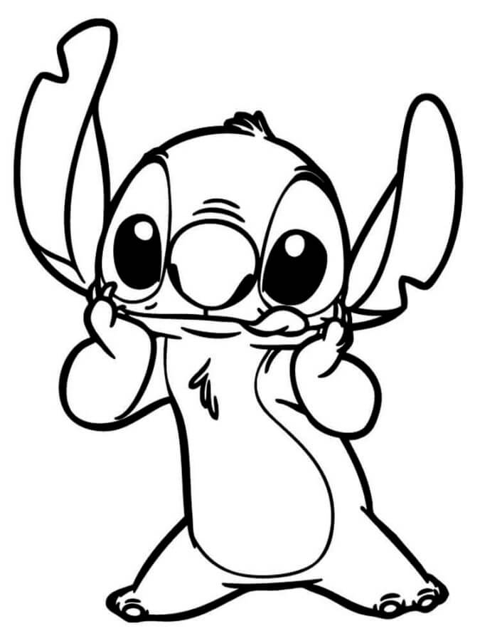 Stitch and his guns - Lilo and Stitch Kids Coloring Pages