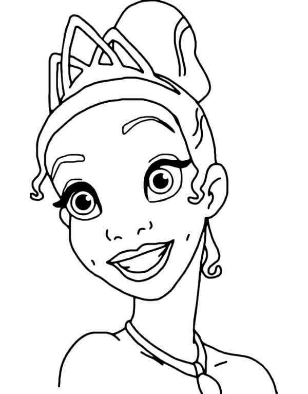 Always Friendly And Positive Tiana coloring page - Download, Print or ...