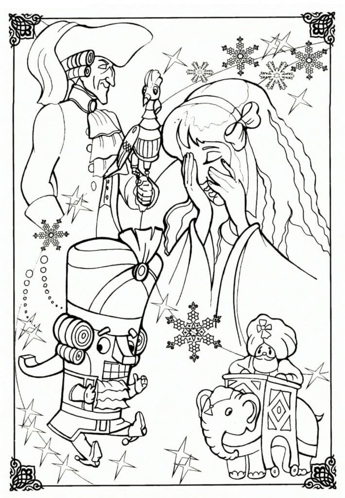 Basic Nutcracker And Friends coloring page