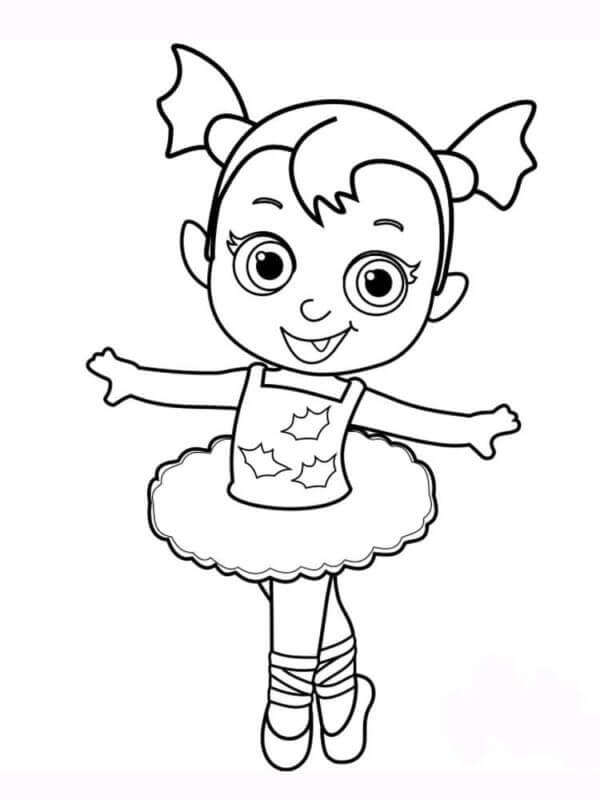 Beautiful V Dreams Of Becoming a Ballerina coloring page