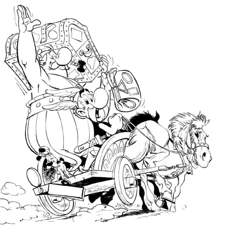 Best Friends Ride On a Wagon coloring page