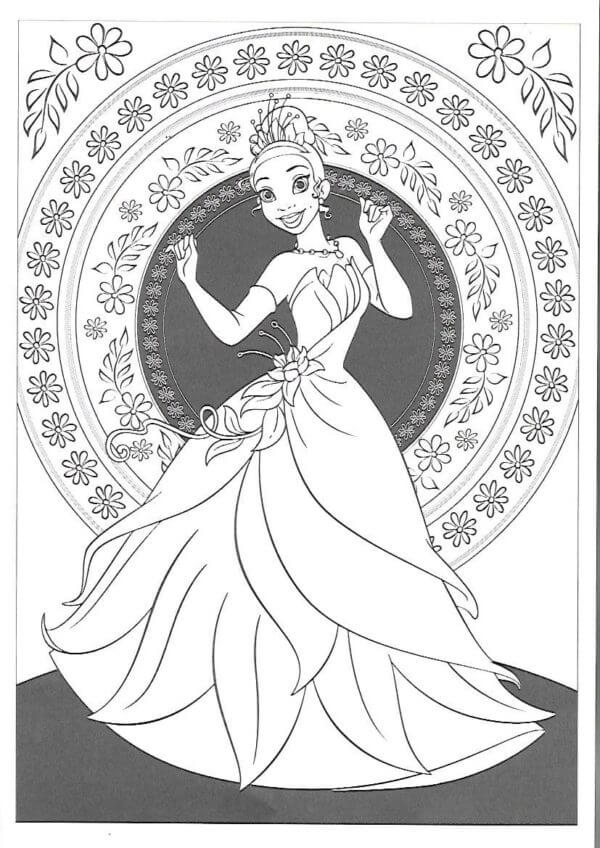 Bewitching Tiana coloring page