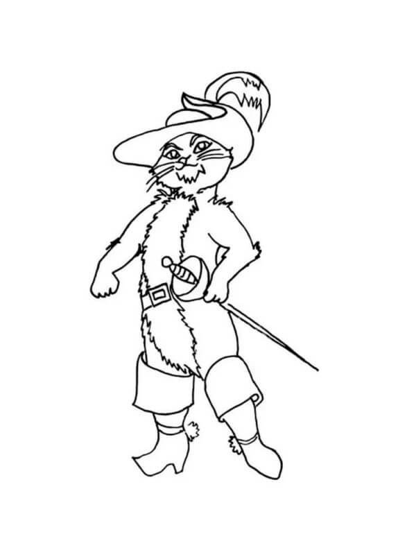 Cat Soldier coloring page