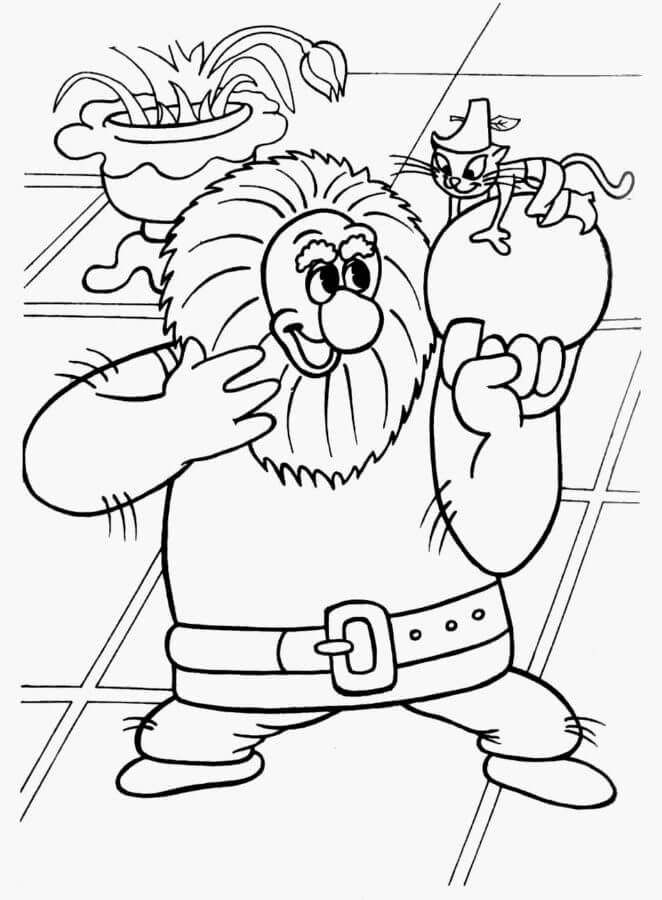 Cat in Ogre Castle coloring page