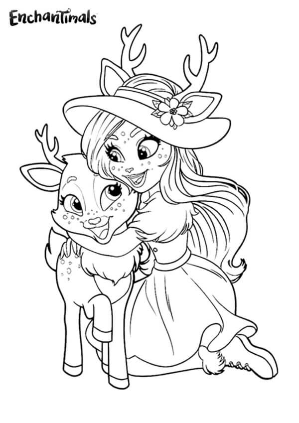 Danessa And Sprint Cuddle coloring page